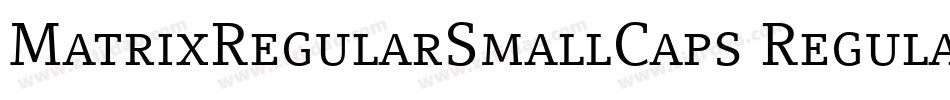 MatrixRegularSmallCaps Regular字体转换